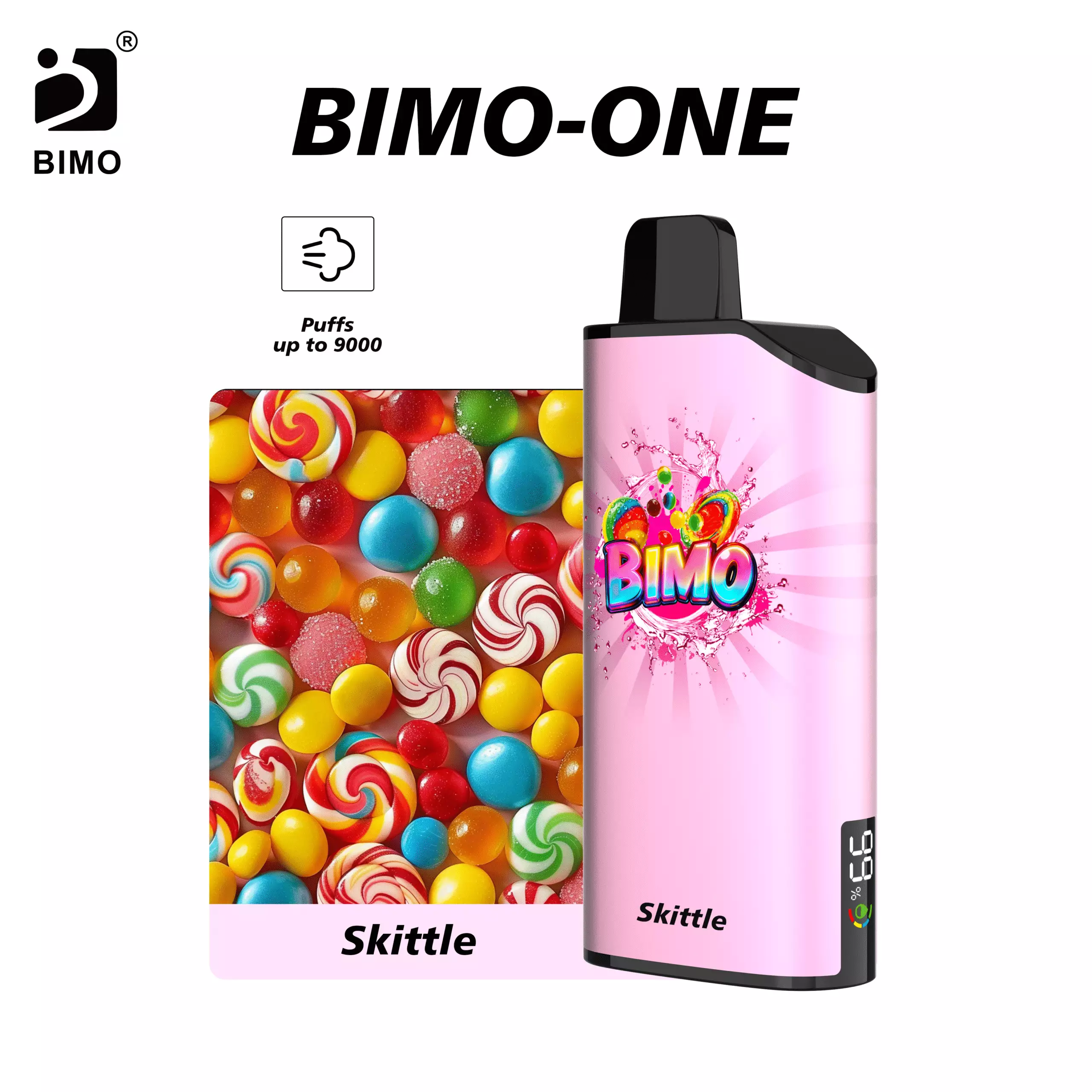 BIMO ONE 9000 Puffs Skittle
