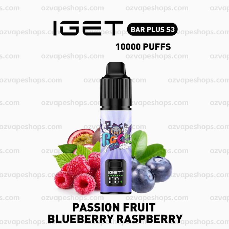 IGET BAR PLUS S3 Kit Passion Fruit Blueberry Raspberry